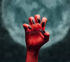 Devil hand at midnight stock photo. Image of scary, dead - 44974496