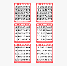 Bingo cards 50 to print. Printable Bingo Cards 1 75 Pdf Hd Png Download Kindpng