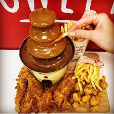 Biscuits And Gravy Fountain Meme For Gravy Lovers R Pics Kfc Gravy Food Snacks