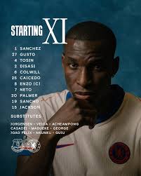 OFFICIAL: Chelsea vs Everton official team sheets.