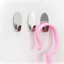 Easy Using 6x Round Adhesive Kitchen Wall Door Stainless Steel Stick Hook Hanger Metal Hangers Bathroom Wall Storage Hanger