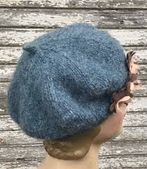 Cascade beret is a cable and lace beret knit on two circular needles and inspired by the shapes and movement of water as it tumbles over rocks. Hand Knit And Felted Beret Dorset Wool Blue The Hat Junkie