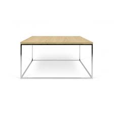 Geradliniger, quadratischer couchtisch im klassischen 70er jahre design; Gleam 75 Beistelltisch Mit Chromgestell Temahome Beistelltisch
