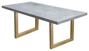 Check spelling or type a new query. Zinc Table With Gold Sabrina Legs Contemporary Dining Tables By Custom Metal Home Houzz