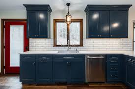 Kitchen cabinet design kitchen cabinetry cabinets gray and white kitchen grey and white black accents frosted glass kitchen ideas house ideas. Blue Farmhouse Kitchen Remodel Tekra Builders