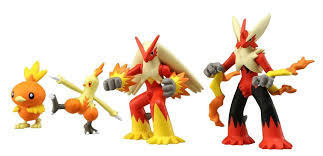 Pokemon Monster Set Collection Evolution Pack Torchic Combusken Mega Blaziken Pokemon Monster Evolution