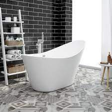 A romantic london bath made from vintage parts. Nova 1570 Modern Small Free Standing Slipper Bath Victorian Plumbing Uk