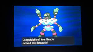 Pokemon X Y Shiny Binacle Evolves Into Shiny Barbaracle