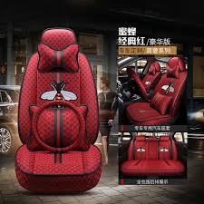 364 24 Cool Flax Fashion Gucci Bee Car Seat Covers Universal Pads Seat Cushions 11pcs Red Cute Car Accessories Car Seats Car