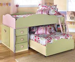 Shop for cheap kid's bedroom furniture sets by ashley, ne kids, woodcrest with no credit check finance and free layaway at urban furniture outlet our delaware youth bedroom store includes quality bedroom furniture. Ashley Furniture Doll House Loft Bed With Built In Dresser And Bookcase Kids Loft Bunk Bed With Storage Twin Girls Bedroom Decor Twin Loft Bed Youth Bedroom