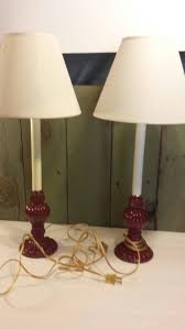 Set Of 2 Burgundy Table Lamps Burgundy Bedroom Lamps Table Lamp Burgundy Bedroom Bedroom Lamps