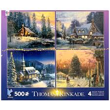 2000 piece christmas jigsaw puzzles. Jigsaw Toys Hobbies New Thomas Kinkade Santa S Night Before Christmas 2000 Piece Jigsaw Puzzle Ceaco