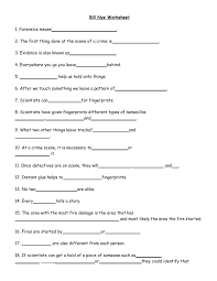 Review the forensic science content in each game. Bill Nye Worksheet Forensics