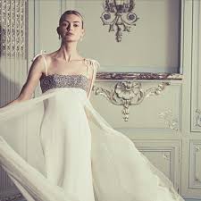 Empire waist design is popular especially for goddess style wedding dresses. Couture Wedding Dress Claudette Rocks Phillipa Lepley