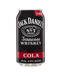 In the middle of the top layer is a 750ml bottle of jack daniels. Buy Jack Daniel S Tennessee Whiskey Cola Cans 375ml Dan Murphy S Delivers