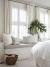 Bedroom White Linen Curtains