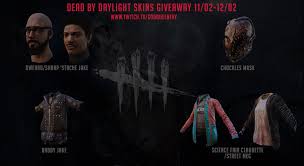 Dbd promo codes list updated july 30 with new promo codes & rewards. Evy On Twitter I Will Be Giving Away 4 Dbd Skin Codes This Weekend Tune In Today At Https T Co 6tjdqivxvd 10 Pm Gmt 1 Deadbydaylight Skins Skincode Https T Co Pvnvysisn6