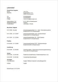 Dein lebenslauf sollte maximal zwei seiten umfassen. Lebenslauf Tabellarischer Lebenslauf Fur Die Bewerbung