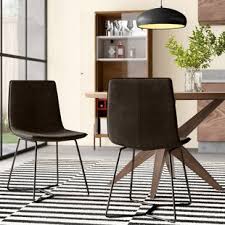 Free sample modern pu white genuine stainless steel black dinning italian woven brown real leather dining chair for dining room. Modern Contemporary Italian Leather Dining Chair Allmodern