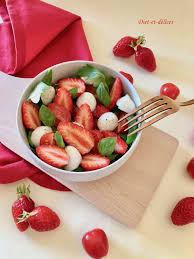 Salade De Fraises Et Tomates Cerises A La Mozzarella Recettes De Cuisine Idee Recette Salade Recette A Base De Tomates