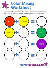 Color Mixing Worksheet 2 Color Mixing English Worksheets For Kids Color