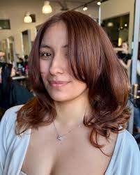 Helloooo miss AMANDA 🤩 with the new light warm brown hair!! Another  amazing box dye client today with a full head o' foils to get this medium  brown just in time for