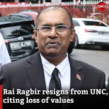 Dr Rai Ragbir, the Member of Parliament for Cumuto/Manzanilla, announced  his immediate resignation from the United National Congress (UNC),  expressing deep disappointment with the party's current direction. Read  more: https://www.cnc3.co.tt/rai-ragbir ...