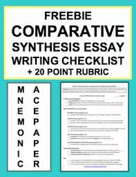 Comparative Writing Elaboration Practice Essay Checklist Rubric Free Writing Checklist Essay Writing Essay