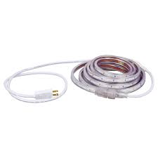 Sylvania 16 4 Ft 30 Watt Plug In Outdoor Flex Led Landscape Lighting Set Deck Rail Light Bright White 3000k White 75621 The Home Depot