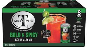 Refer to the product label for full dietary information, which may be available as an alternative product image. Mr Mrs T Bold Spicy Bloody Mary Mix 8 Cans 5 5 Fl Oz Pick N Save
