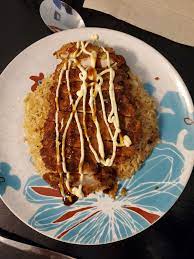 The side, drizzled with katsu sauce and. Homemade Chicken Katsu W Kewpie Mayonnaise And Bulldog Tonkatsu Sauce Over Fried Rice Food