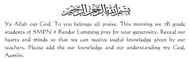 Berikut ialah beberapa cara yang sopan untuk membalas seseorang yang mengucapkan terima kasih kepada anda: Cara Memimpin Doa Di Kelas Dalam Bahasa Inggris Beserta Artinya