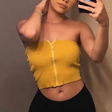 Want to find the perfect womens crop tops? Sommer Sexy Frauen Tube Top Schulterlose Ruckenlose Reissverschluss Crop Tops Gunstig Kaufen Preis Kostenloser Versand Echte Bewertungen Mit Fotos Joom