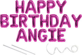 If you don't know who that is she is the artist who drew and made the chibi characters and mini episodes! Angie Happy Birthday Mylar Balloon Banner Pink 16 Inch Letters Includes 2 Straws For Inflating String For Hanging Air Fill Only Does Not Float W Helium Great Birthday Decoration Walmart Com Walmart Com