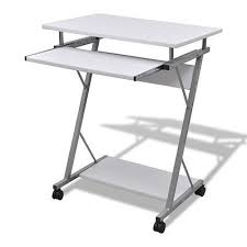 Computertisch Schreibtisch Buro Computerwagen Pc Tisch Laptop Auf Rollen Weiss Ssparen25 Com Sparen2 Kleine Computertische Computertisch Kleiner Schreibtisch