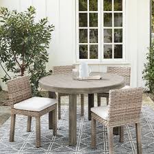 Round dining tables and chairs sets. Portside Outdoor Round Dining Table Urban Chairs Set