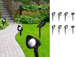 Solarlampen garten neu foto bild solarleuchten aldi testsieger mit bewegungsmelder. 6xled Solarlichter Fur Den Garten Erdspiess Wegeleuchten Mit Seperates Solarpanel Kaufen Bei Setpoint Deutschland Gmbh