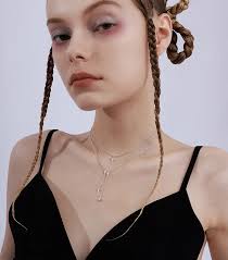 OEM & ODM perhiasan VANA kalung rantai Platinum ganda 925 kalung berkilau  CZ panjang perak| Alibaba.com