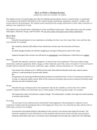 For sample references which are not included with this paper, you should consult the publication manual of the american psychological association, 4th edition. How To Write A Method Section