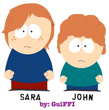 South Park OC 2 Sara Aaron (with John Aaron) by GuiFFI