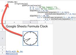Google Sheets Formula Clock