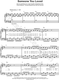 I need somebody to heal, somebody to know. Lewis Capaldi Someone You Loved Sheet Music Easy Piano In D Major Download Print Sku Mn0195385