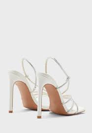 Buy Ella Limited Edition white Diamante Strap Square Toe Stiletto Sandal  for Women in MENA, Worldwide