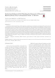 We did not find results for: Pdf Surfactant Enhanced Soil Washing For Removal Of Petroleum Hydrocarbons From Contaminated Soils A Review