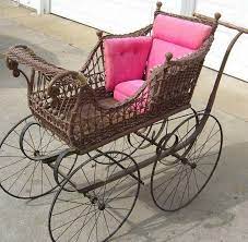Late 1800 S Antique Wicker Metal Baby Carriage Baby Carriage Vintage Baby Nursery Baby Buggy