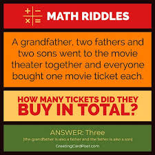 Siapa yang mentok math riddles? Math Riddles For The Best And Brightest And Those Who Want To Be