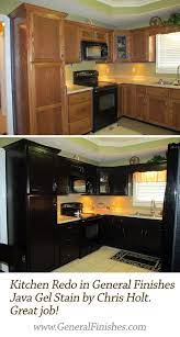 Check Out This Refinished Kitchen In Java Gel Stain Says Chris Holt Stained Kitchen Cabinets Java Gel Stains Kitchen Diy Makeover