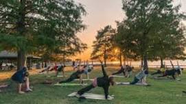 Sunset Yoga at Lake Arlington