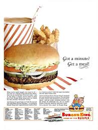 Got A Minute Get A Meal Burger King 1966 Food Ads Retro Recipes Food Advertising