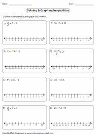 The polynomial must be written in descending order and must be less than to find the key/critical values, set the equation equal to zero and solve. Solve And Graph The Inequalities Worksheet Answers Worksheet List